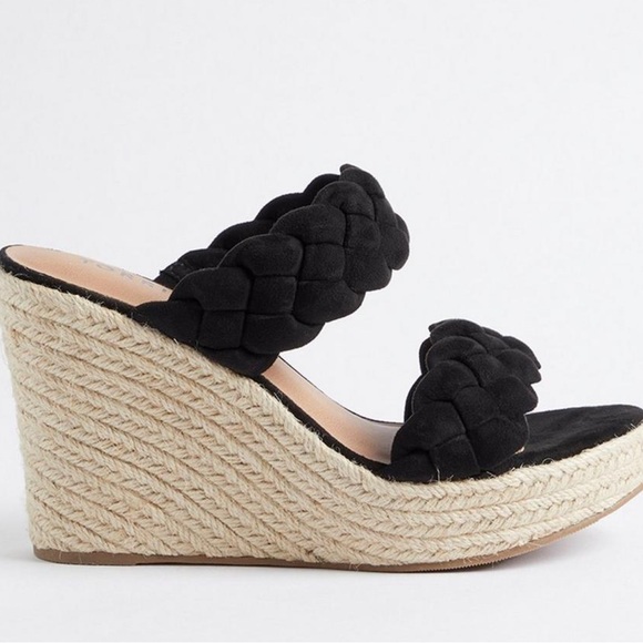 Braided espadrille platform wedge, size 13 WW - Picture 5 of 7